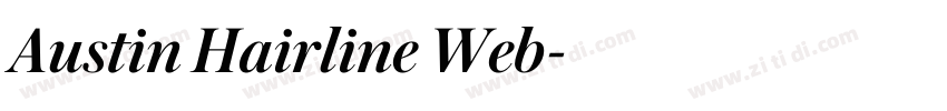 Austin Hairline Web字体转换